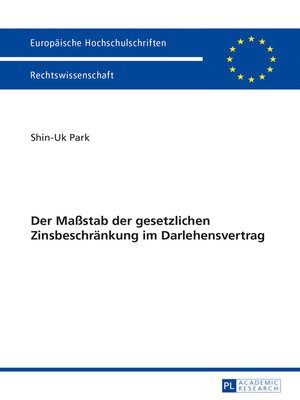cover image of Der Maßstab der gesetzlichen Zinsbeschraenkung im Darlehensvertrag